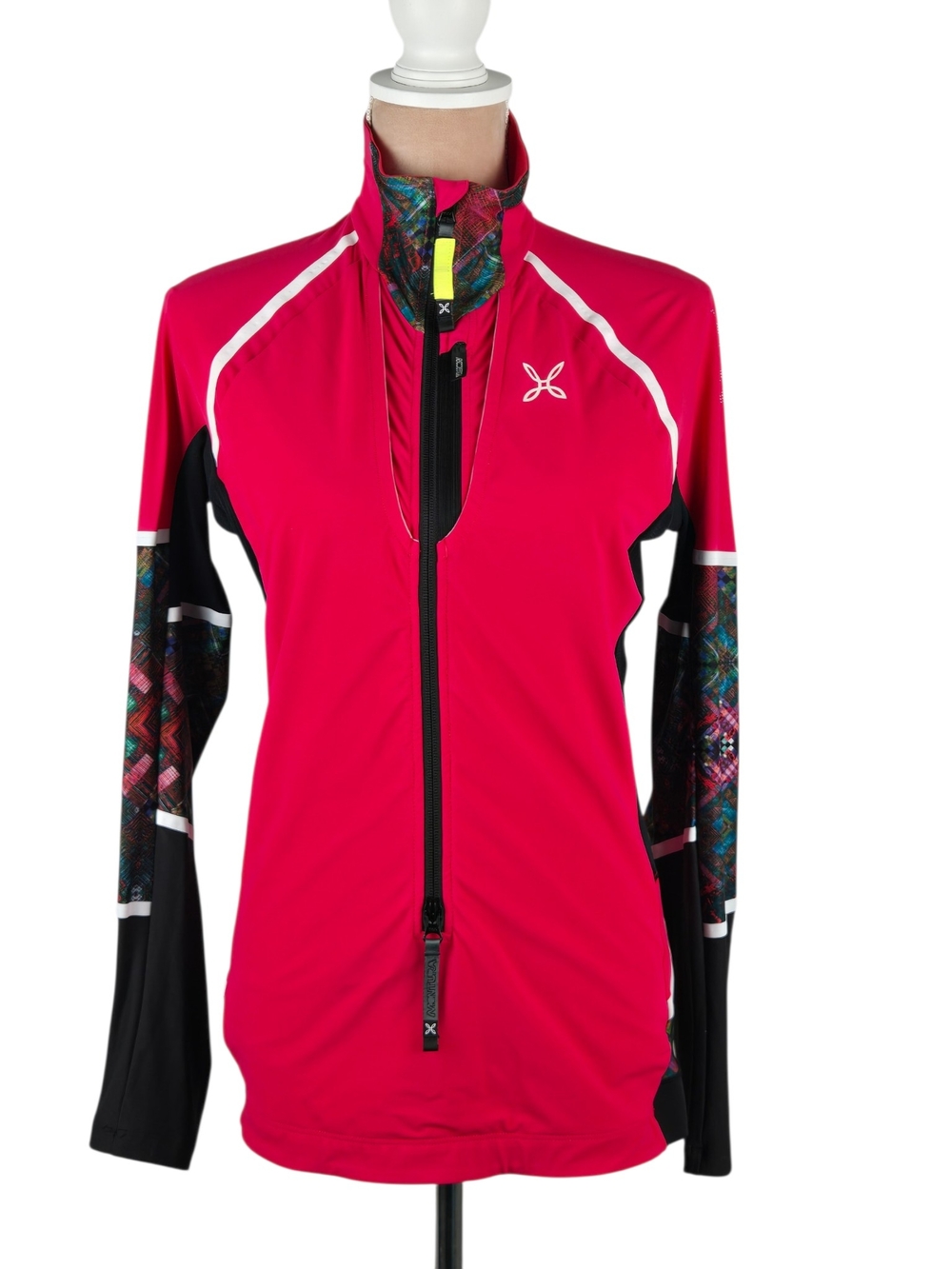 Montura Half Zip Athletic Jacket in pink and black Size Large